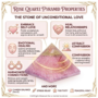 Natural Rose Quartz crystal pyramid with a soft translucent pink color and smooth polished facets from lakshya gems