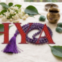 Natural best Amethyst Jaap Mala mumbai with 108 polished purple beads and a traditional violet silk tassel from lakshya gems
