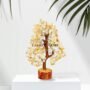 Citrine Gemstone Money Tree for Vastu Shastra wealth corner, featuring authentic yellow citrine leaves to invite abundance and success 300 beads