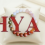 Fertility bracelet featuring iridescent Moonstone, soft pink Rose Quartz, and milky White Agate beads from lakshya gems
