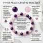 Inner Peace bracelet featuring soft lavender Amethyst and delicate blush-pink Rose Quartz beads from Lakshya Gems