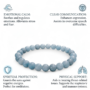 Natural Aquamarine beaded bracelet featuring translucent sea-foam blue gemstone beads lakshya gems