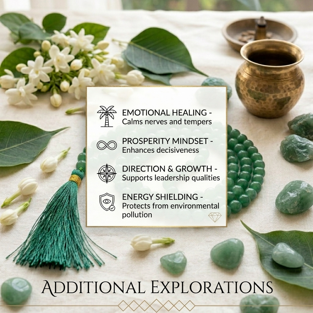 Natural Green Aventurine Jaap Mala with 108 beads and a decorative green tassel for meditation from lakshya gems