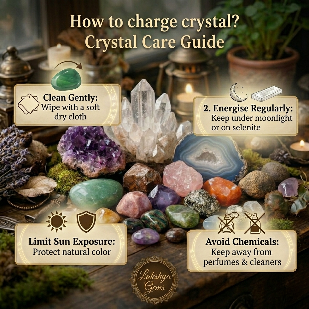 A collection of gemstone bracelets being charged on a white Selenite plate to represent energy cleansing from lakshya gems mumbai