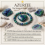 A premium Azurite crystal bead bracelet featuring deep, midnight-blue natural stones with a smooth polished finish.