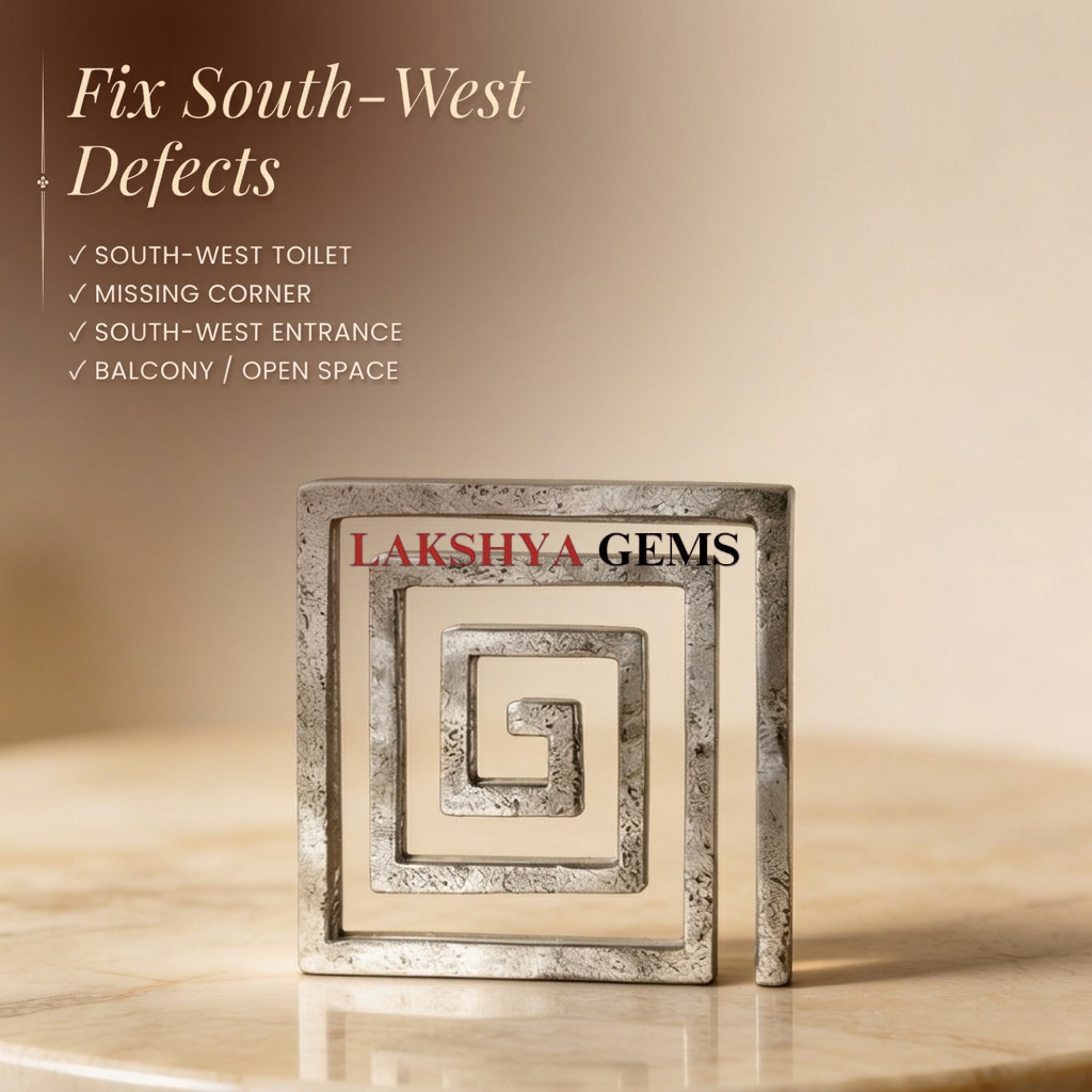 A high-quality pure lead helix for Vastu Shastra, featuring a thick spiral design for South-West corner correction.