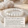 Natural Selenite beaded bracelet with a pearly white translucent luster for energy cleansing from lakshya gems