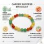 Career Success bracelet featuring sunny Yellow Calcite, forest Green Aventurine, and vibrant orange Carnelian beads from Lakshya Gems