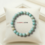 Natural Amazonite beaded bracelet with vibrant turquoise-green stones for emotional balance.