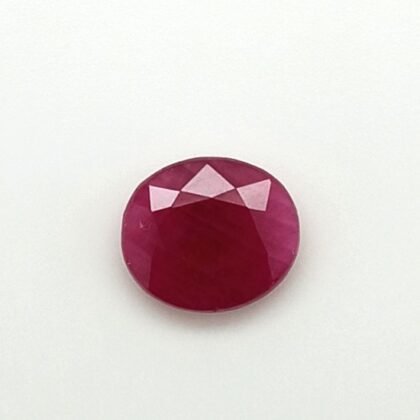100% Unheated Natural Ruby gemstone with deep red color and authentic lab certification.