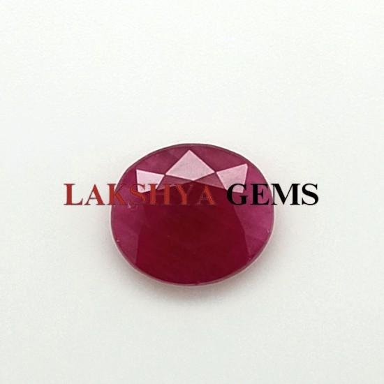 100% Unheated Natural Ruby gemstone with deep red color and authentic lab certification.