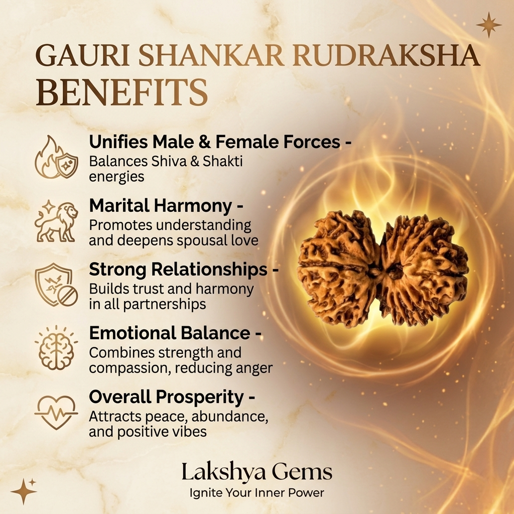 Large authentic Gauri Shankar Nepali Rudraksha showing two naturally joined seeds with deep, clear mukhi lines