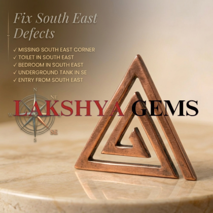 A premium pure copper helix for Vastu Shastra featuring a polished metallic spiral design for South-East corner correction.