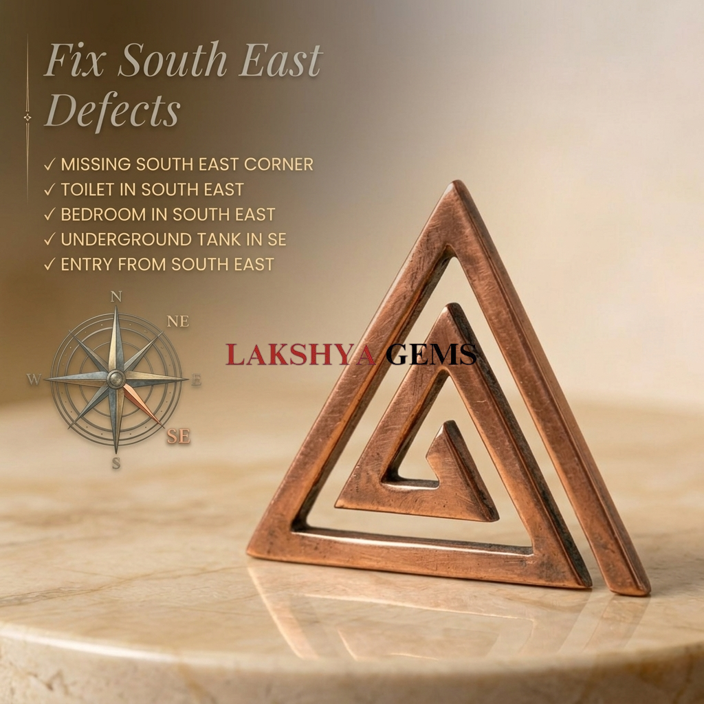 A premium pure copper helix for Vastu Shastra featuring a polished metallic spiral design for South-East corner correction.