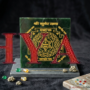 lakshya gems Authentic Green Jade Kuber Yantra plate for wealth and spirituality, hand-etched with gold filling.