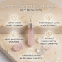 Natural Rose Quartz pencil pendant with soft pink translucent color and silver-toned bail. lakshya gems