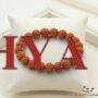 lakshya gems Authentic 5 Mukhi Rudraksha bracelet with natural brown indonaesian beads on a durable stretch cord.