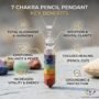 lakshya gems Natural Seven Chakra pencil pendant featuring seven layers of colorful healing gemstones.