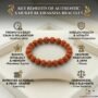 lakshya gems Authentic 5 Mukhi Rudraksha bracelet with natural brown Himalayan beads on a durable stretch cord.
