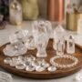 clear quartz crystal angel front view Lakshya Gems healing figurine
