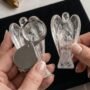 clear quartz angel close up detailed carving Lakshya Gems crystal